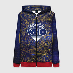 Толстовка на молнии женская Doctor Who, цвет: 3D-красный