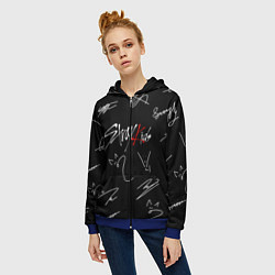 Толстовка на молнии женская STRAY KIDS, цвет: 3D-синий — фото 2
