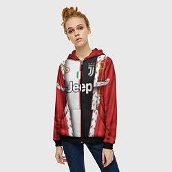 Толстовка на молнии женская King Juventus, цвет: 3D-черный — фото 2