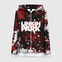 Толстовка на молнии женская Linkin Park, цвет: 3D-белый