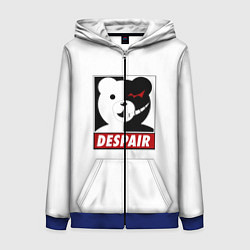 Толстовка на молнии женская Monokuma, цвет: 3D-синий