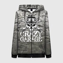 Женская толстовка на молнии Crazy garage