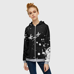 Толстовка на молнии женская АлисА, цвет: 3D-меланж — фото 2