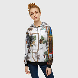 Толстовка на молнии женская Heroes of Might and Magic, цвет: 3D-черный — фото 2