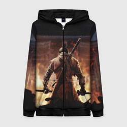 Женская толстовка на молнии Sekiro shadows die twice
