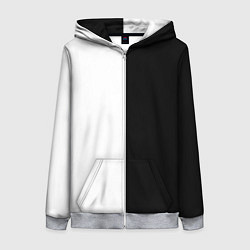 Женская толстовка на молнии ПРОСТО ЧЁРНО-БЕЛЫЙ