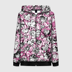 Женская толстовка на молнии Ahegao валентинки