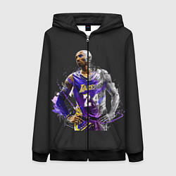 Толстовка на молнии женская Kobe Bryant, цвет: 3D-черный