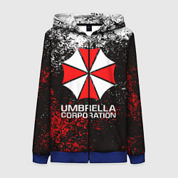 Толстовка на молнии женская UMBRELLA CORP, цвет: 3D-синий