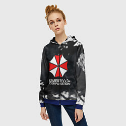 Толстовка на молнии женская UMBRELLA CORP, цвет: 3D-синий — фото 2