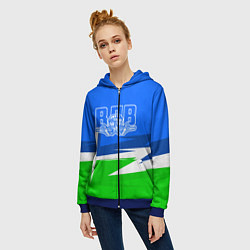 Толстовка на молнии женская ВДВ, цвет: 3D-синий — фото 2