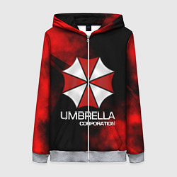 Толстовка на молнии женская UMBRELLA CORP, цвет: 3D-меланж