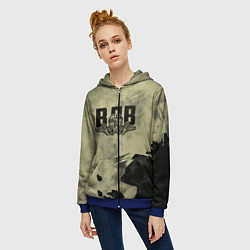 Толстовка на молнии женская ВДВ, цвет: 3D-синий — фото 2