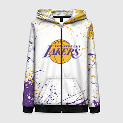 Толстовка на молнии женская LA LAKERS, цвет: 3D-черный