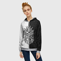 Толстовка на молнии женская Hollow Knight, цвет: 3D-меланж — фото 2