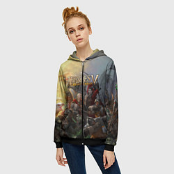 Толстовка на молнии женская Heroes of Might and Magic, цвет: 3D-черный — фото 2