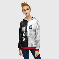 Толстовка на молнии женская BMW, цвет: 3D-красный — фото 2