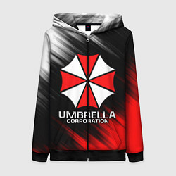 Толстовка на молнии женская UMBRELLA CORP, цвет: 3D-черный