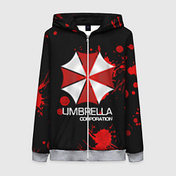 Толстовка на молнии женская UMBRELLA CORP, цвет: 3D-меланж