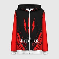 Толстовка на молнии женская THE WITCHER, цвет: 3D-белый