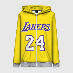 Толстовка на молнии женская Kobe Bryant 24, цвет: 3D-меланж