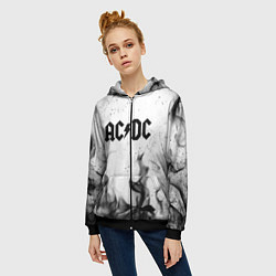 Толстовка на молнии женская ACDC, цвет: 3D-черный — фото 2