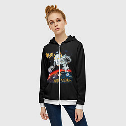 Толстовка на молнии женская Ария, цвет: 3D-белый — фото 2