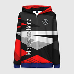 Толстовка на молнии женская Mercedes-Benz, цвет: 3D-синий