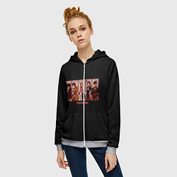 Толстовка на молнии женская Великий из бродячих псов, цвет: 3D-меланж — фото 2