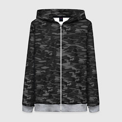 Толстовка на молнии женская ГОРОДСКОЙ КАМУФЛЯЖ, цвет: 3D-меланж