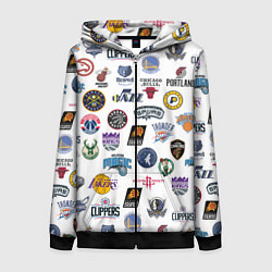 Женская толстовка на молнии NBA Pattern