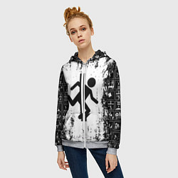 Толстовка на молнии женская PORTAL, цвет: 3D-меланж — фото 2