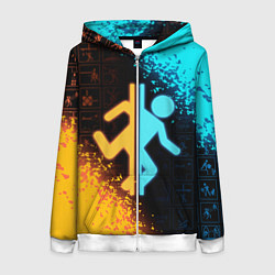 Толстовка на молнии женская PORTAL, цвет: 3D-белый