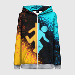 Толстовка на молнии женская PORTAL, цвет: 3D-меланж