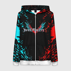 Толстовка на молнии женская DEVIL MAY CRY, цвет: 3D-белый