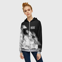 Толстовка на молнии женская Muse, цвет: 3D-меланж — фото 2