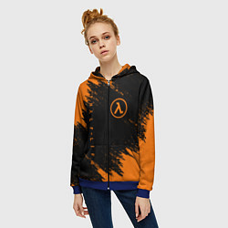 Толстовка на молнии женская HALF-LIFE, цвет: 3D-синий — фото 2