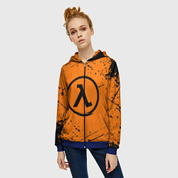 Толстовка на молнии женская HALF-LIFE, цвет: 3D-синий — фото 2