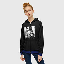 Толстовка на молнии женская Невероятные приключения джоджо, цвет: 3D-синий — фото 2