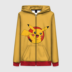 Женская толстовка на молнии Pikachu