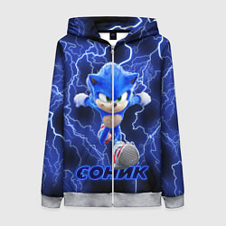 Толстовка на молнии женская SONIC, цвет: 3D-меланж