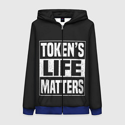 Женская толстовка на молнии TOKENS LIFE MATTERS