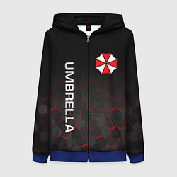 Толстовка на молнии женская UMBRELLA CORP, цвет: 3D-синий