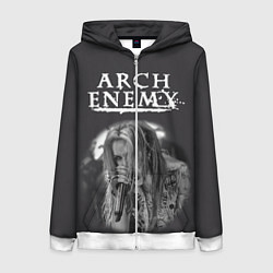 Толстовка на молнии женская Arch Enemy 79, цвет: 3D-белый