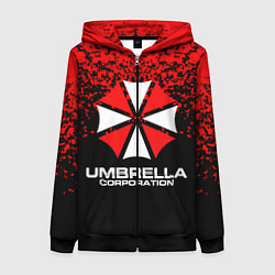 Толстовка на молнии женская Umbrella Corporation, цвет: 3D-черный