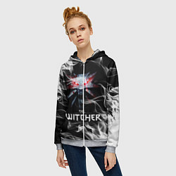 Толстовка на молнии женская ВЕДЬМАК, цвет: 3D-меланж — фото 2