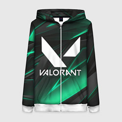 Толстовка на молнии женская VALORANT, цвет: 3D-белый