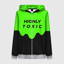 Женская толстовка на молнии HIGHLY toxic 0 2