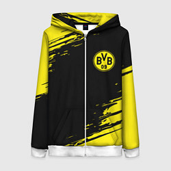 Толстовка на молнии женская BORUSSIA, цвет: 3D-белый