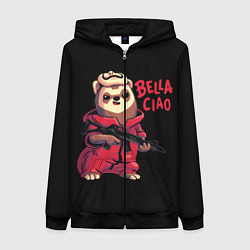 Толстовка на молнии женская Bella Ciao, цвет: 3D-черный